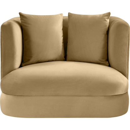 Alder Camel Velvet Chair