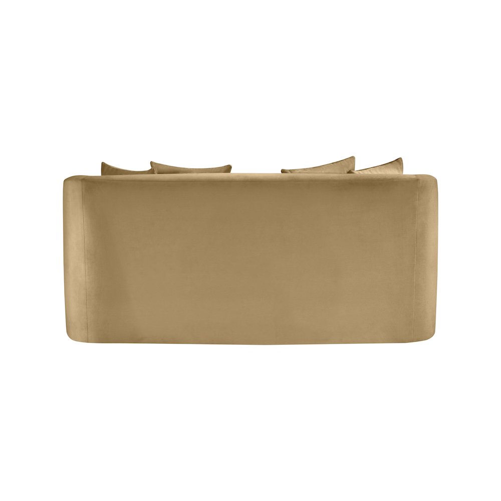 Alder Camel Velvet Loveseat