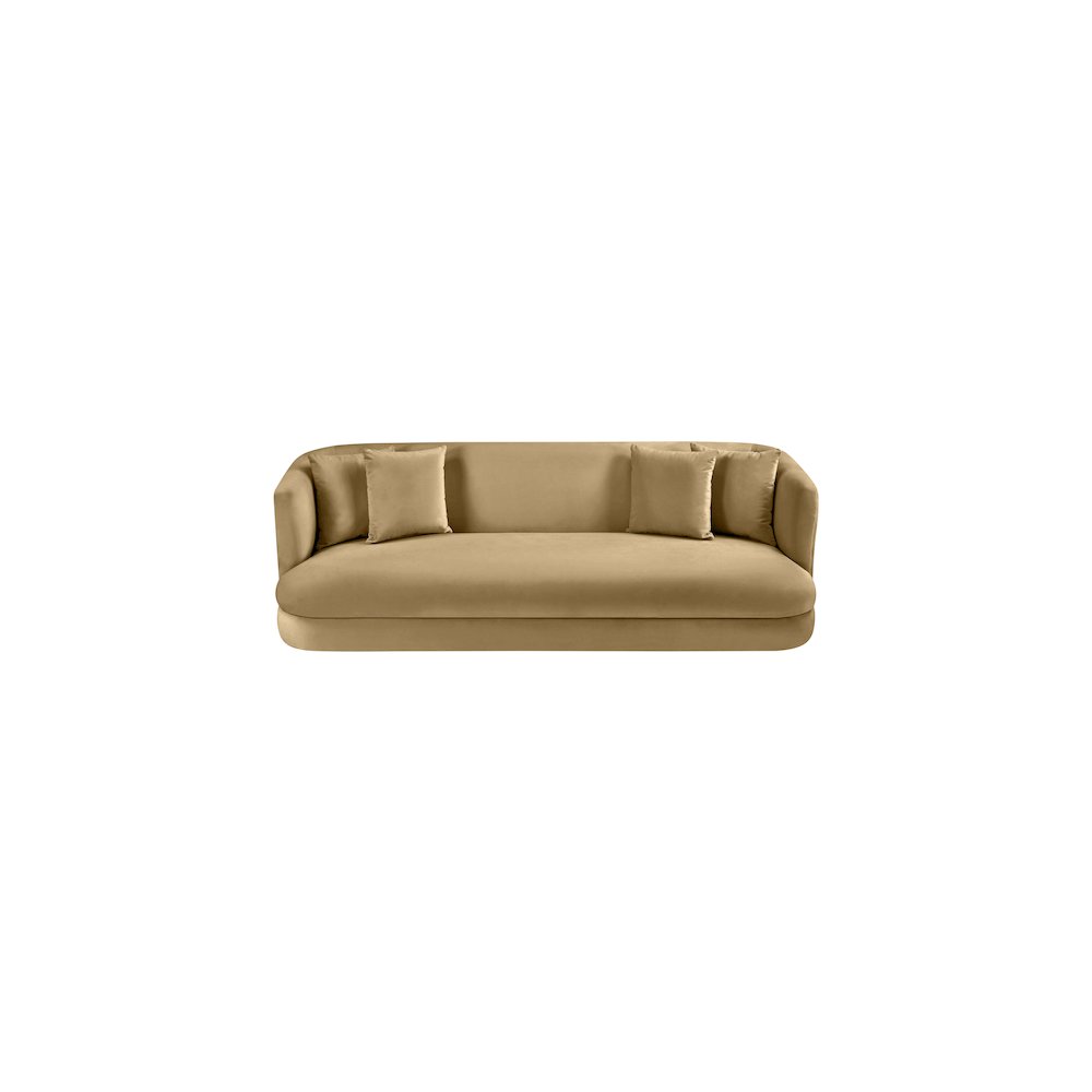 Alder Camel Velvet Sofa