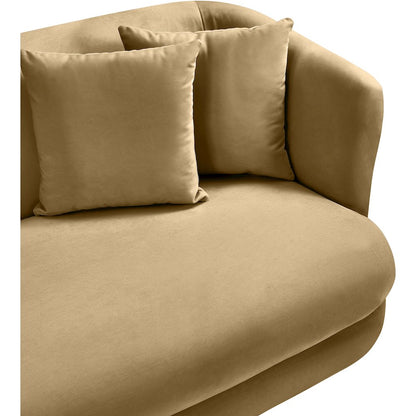 Alder Camel Velvet Sofa
