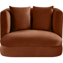 Alder Cognac Velvet Chair