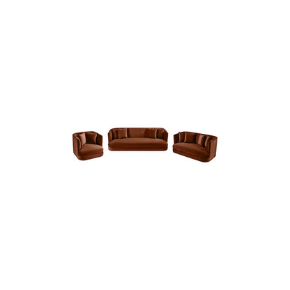 Alder Cognac Velvet Loveseat