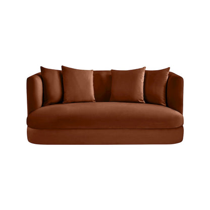 Alder Cognac Velvet Loveseat