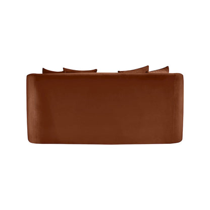 Alder Cognac Velvet Loveseat