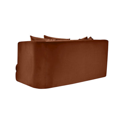 Alder Cognac Velvet Loveseat