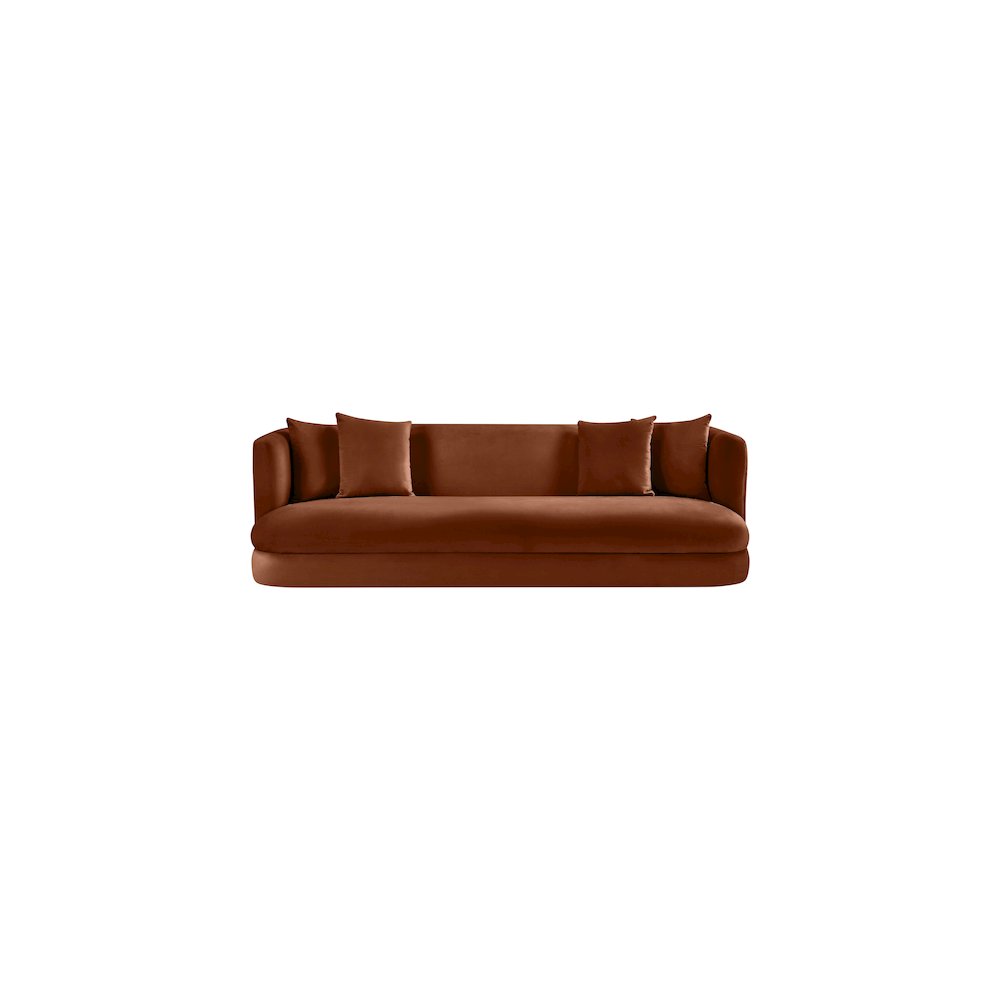 Alder Cognac Velvet Sofa