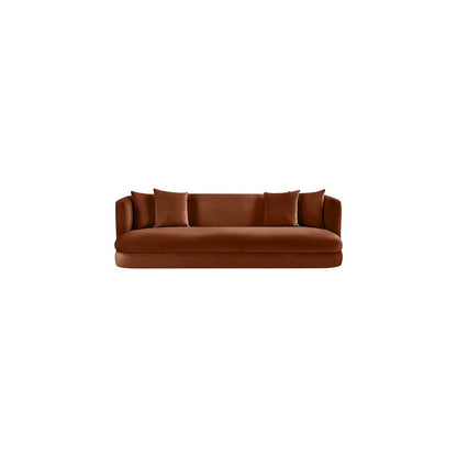 Alder Cognac Velvet Sofa