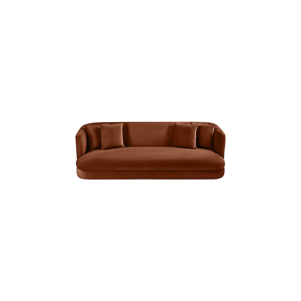 Alder Cognac Velvet Sofa