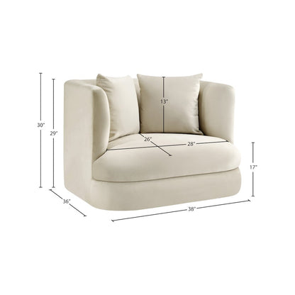 Alder Cream Velvet Chair
