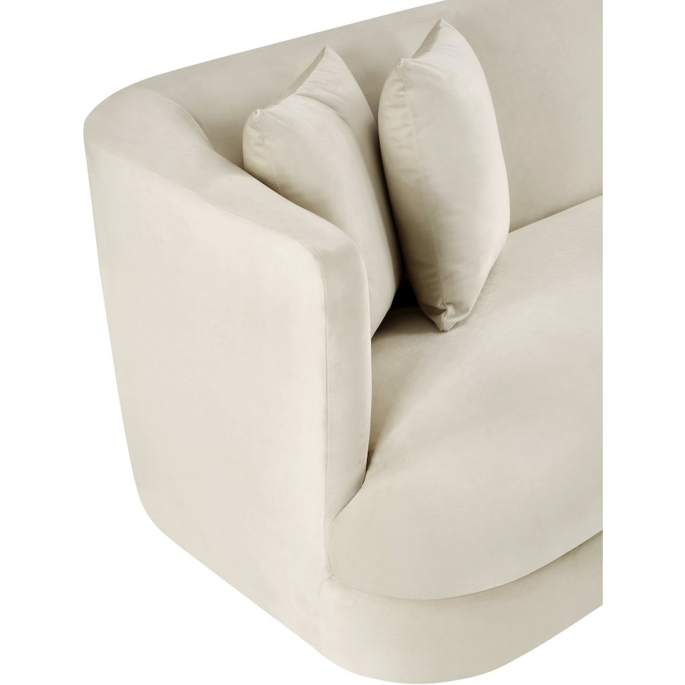 Alder Cream Velvet Loveseat