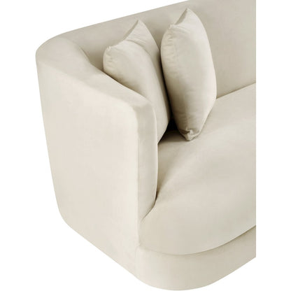 Alder Cream Velvet Loveseat