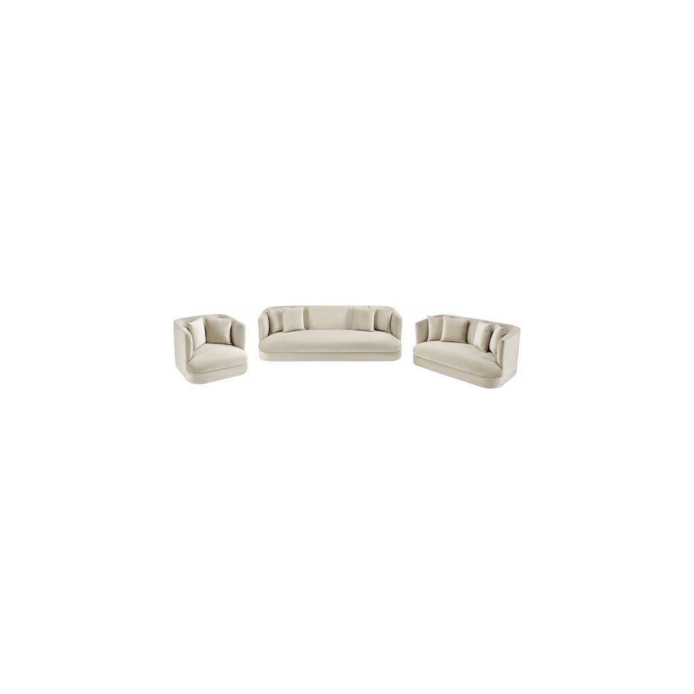 Alder Cream Velvet Loveseat