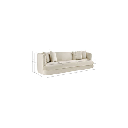 Alder Cream Velvet Sofa