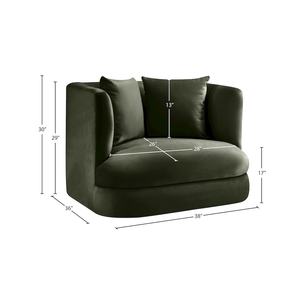 Alder Green Velvet Chair