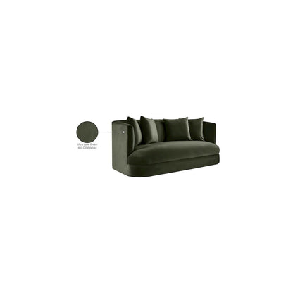 Alder Green Velvet Loveseat