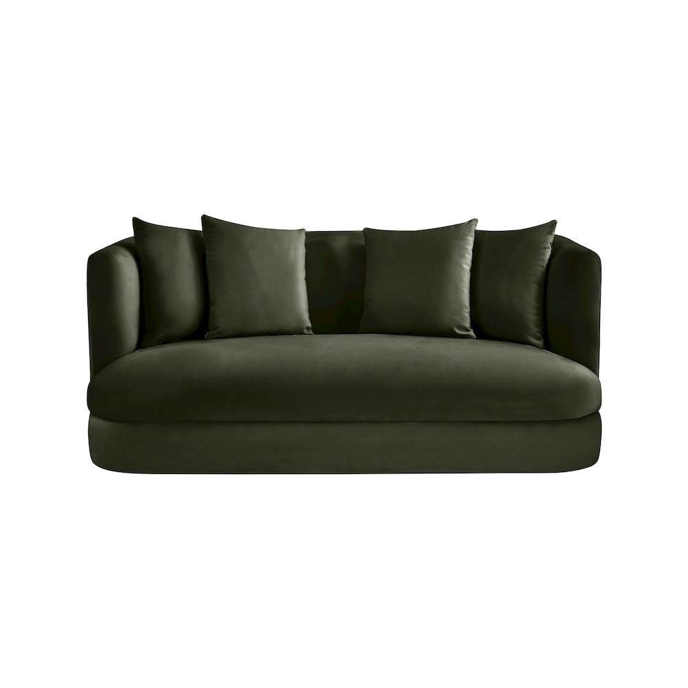Alder Green Velvet Loveseat