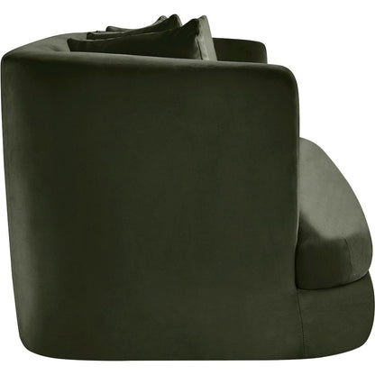 Alder Green Velvet Loveseat