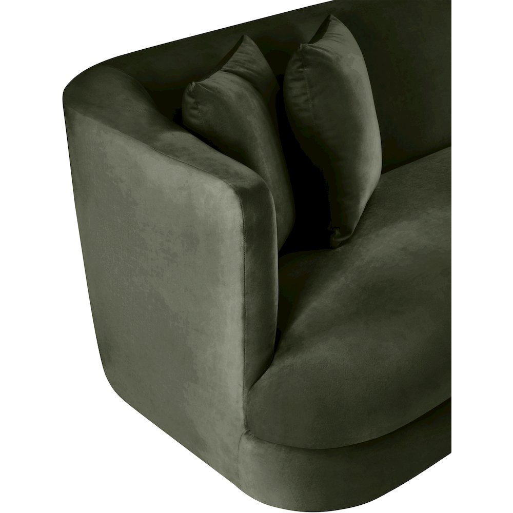 Alder Green Velvet Sofa
