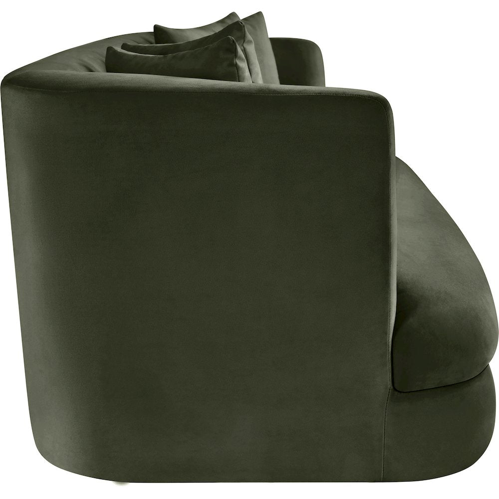 Alder Green Velvet Sofa