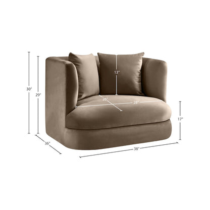 Alder Taupe Velvet Chair