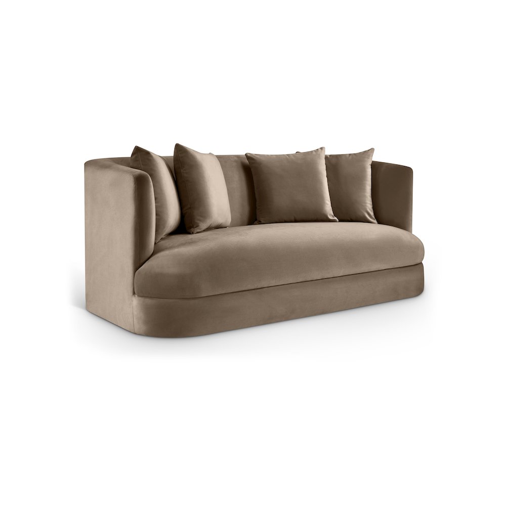 Alder Taupe Velvet Loveseat