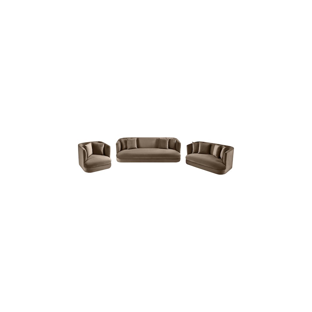 Alder Taupe Velvet Loveseat