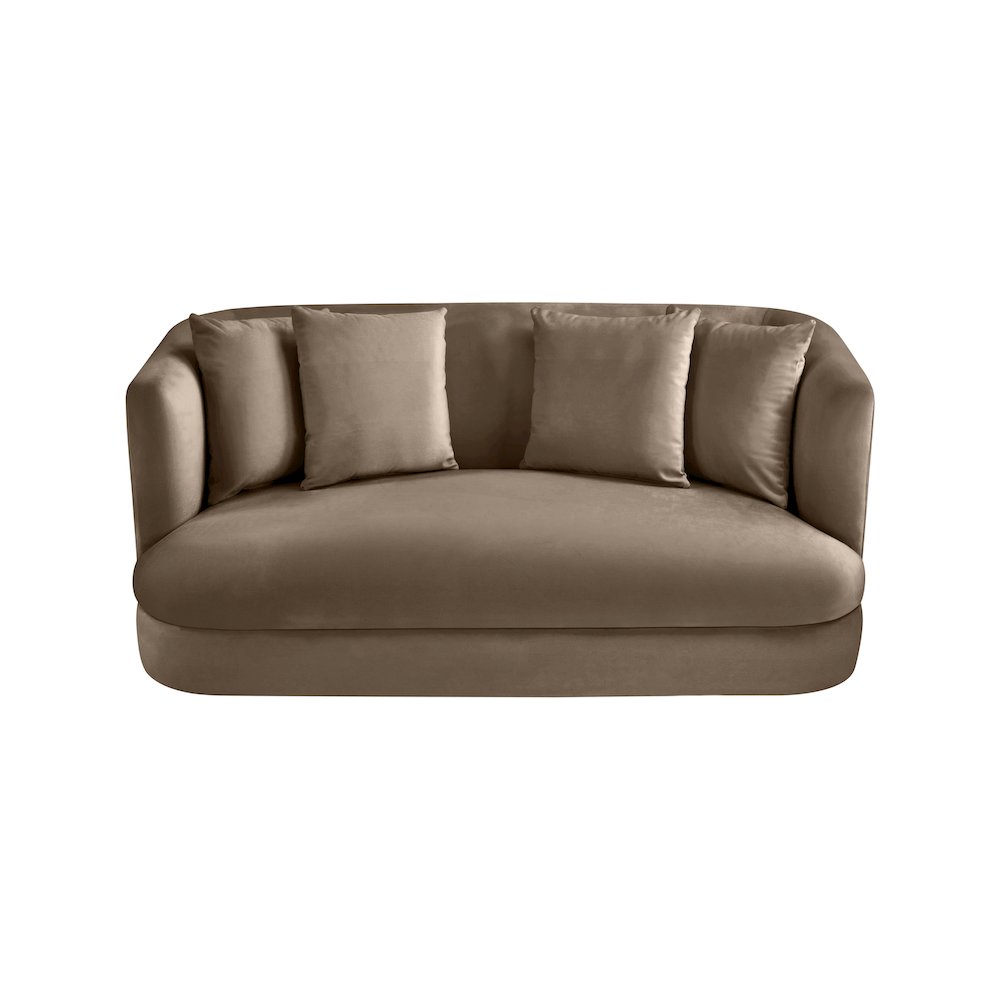 Alder Taupe Velvet Loveseat