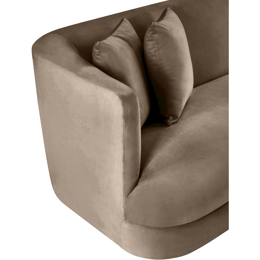 Alder Taupe Velvet Sofa