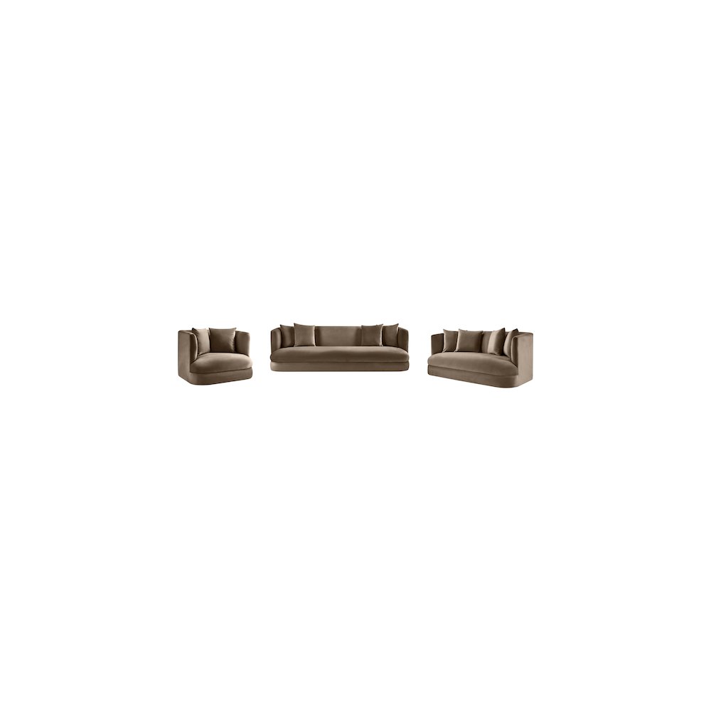 Alder Taupe Velvet Sofa