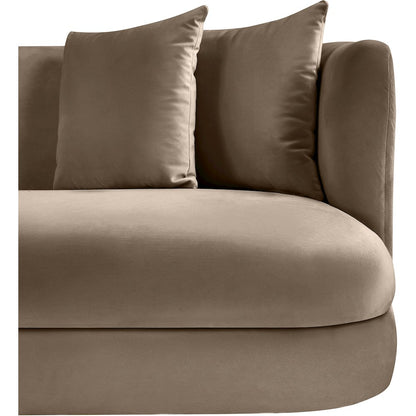 Alder Taupe Velvet Sofa