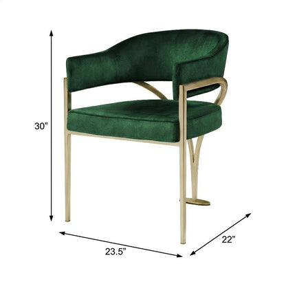 Gold Velvet Dining Chairs Set of 2 with Contemporary Design and Durable Frame