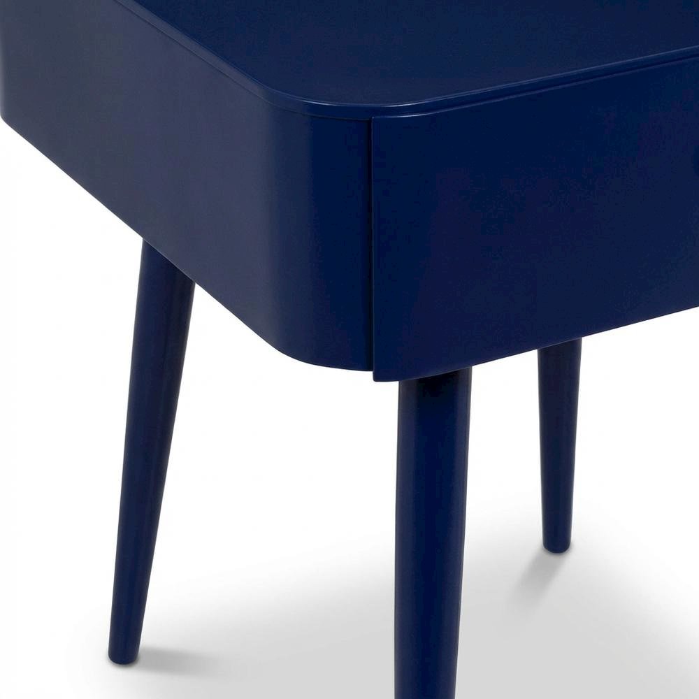 Navy Night Stand with Contemporary Style and Modern Finish