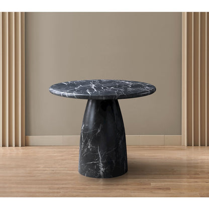 Cosenza Black 36" Marble Finish Concrete Dining Table