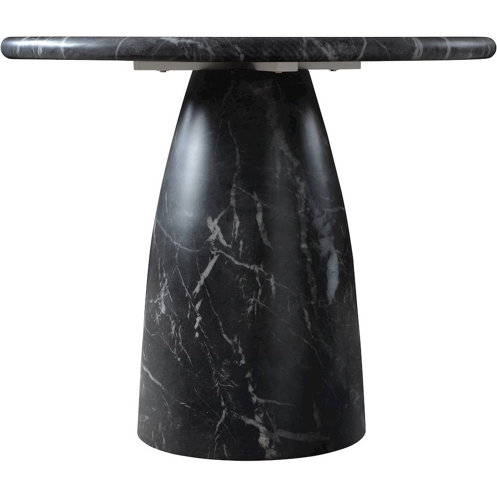 Cosenza Black 36" Marble Finish Concrete Dining Table