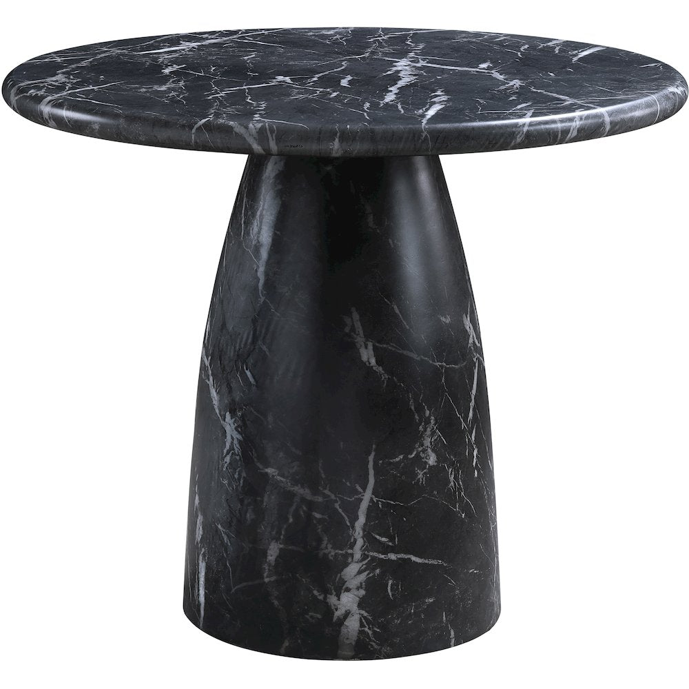 Cosenza Black 36" Marble Finish Concrete Dining Table