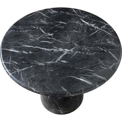 Cosenza Black 36" Marble Finish Concrete Dining Table