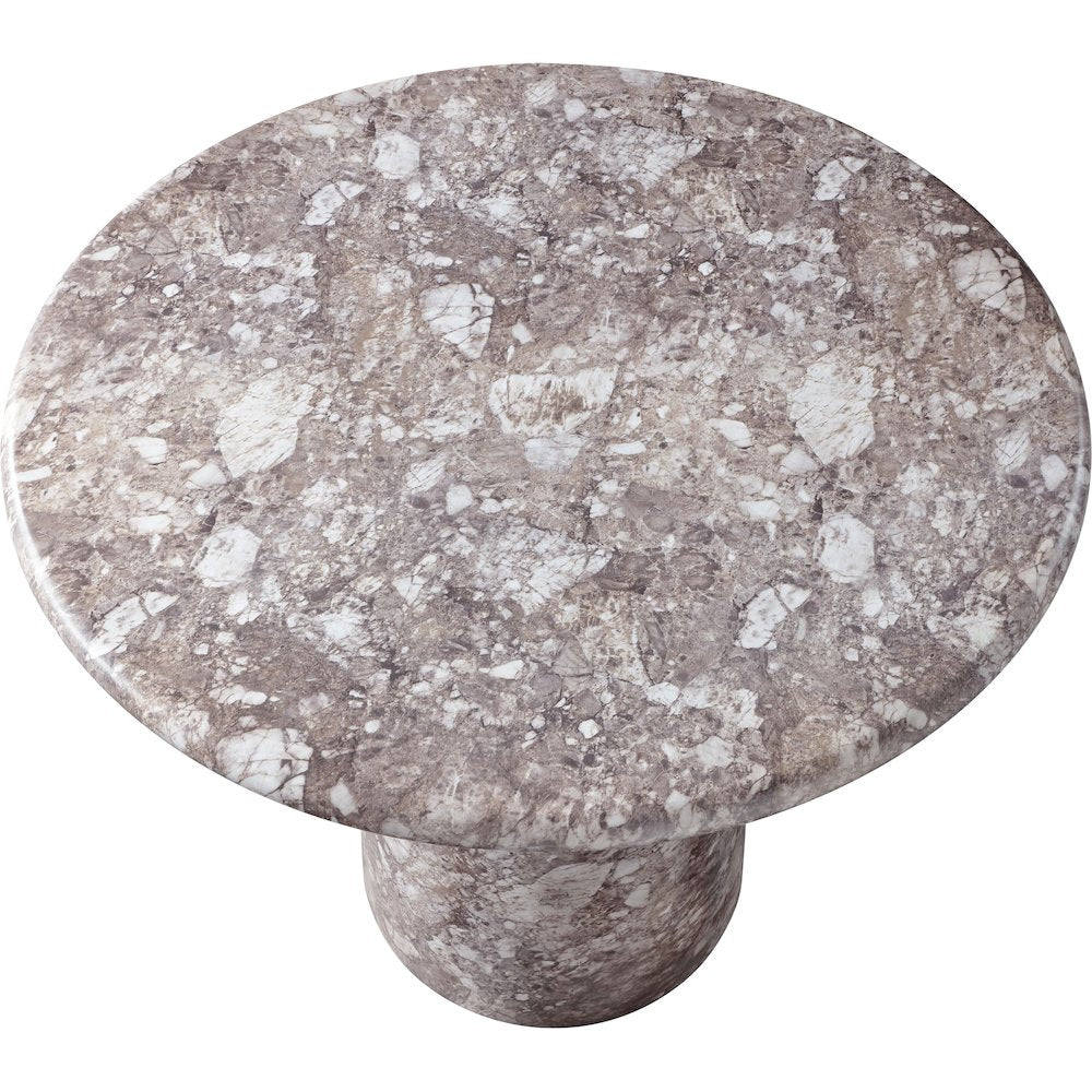 Cosenza Brown 36" Marble Finish Concrete Dining Table