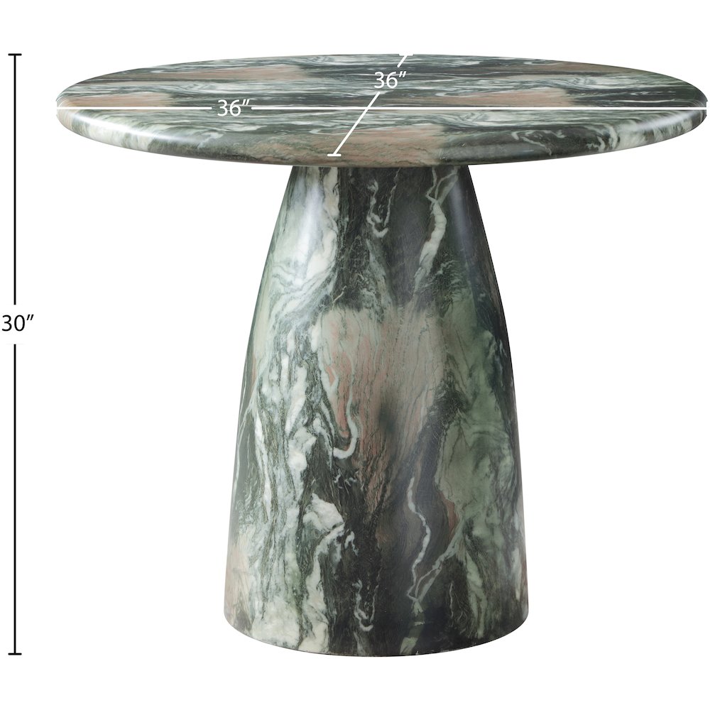 Cosenza Green 36" Marble Finish Concrete Dining Table