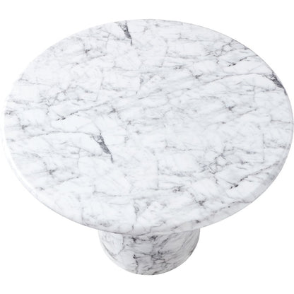 Cosenza White 36" Marble Finish Concrete Dining Table