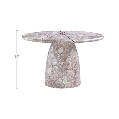 Cosenza Brown 48.5" Marble Finish Concrete Dining Table