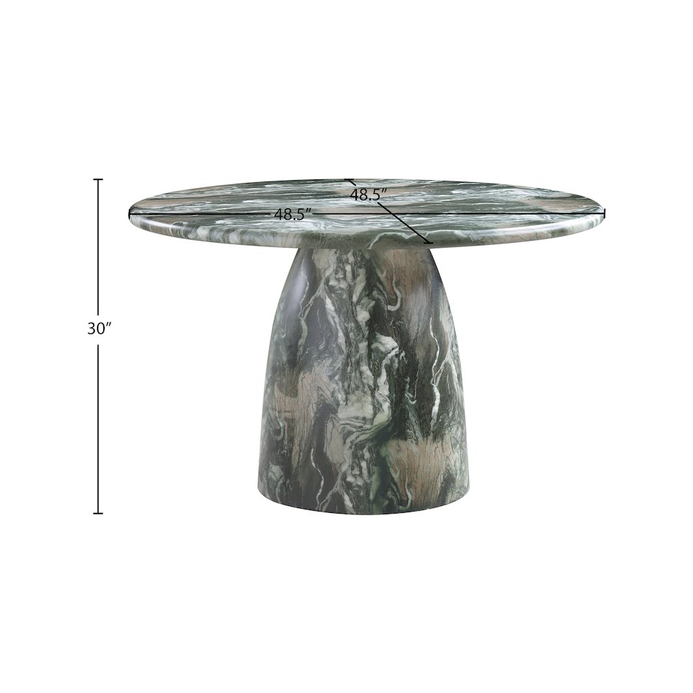 Cosenza Green 48.5" Marble Finish Concrete Dining Table