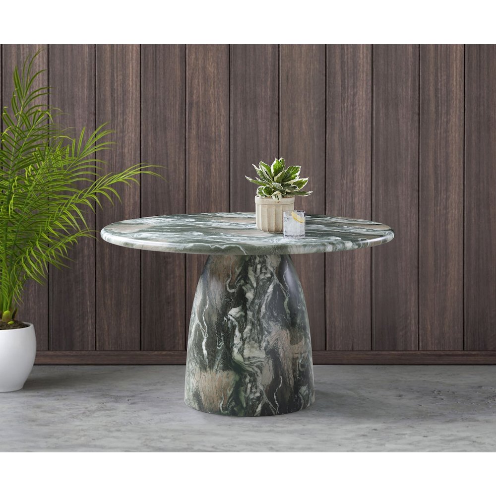 Cosenza Green 48.5" Marble Finish Concrete Dining Table