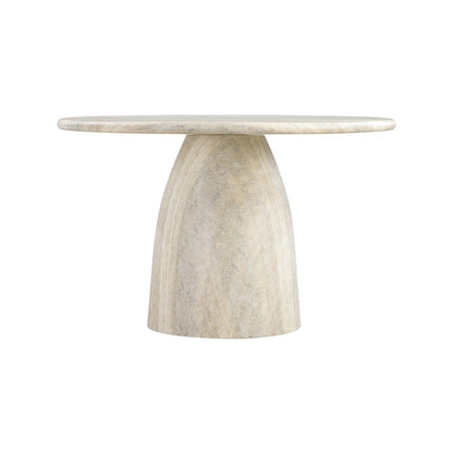 Cosenza Travertine 48.5" Travertine Finish Concrete Dining Table