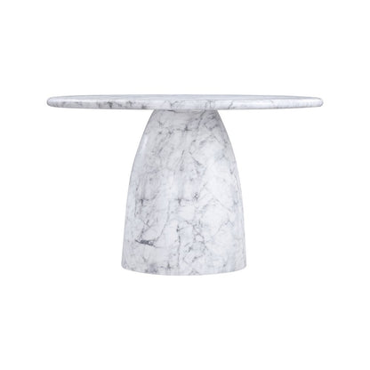 Cosenza White 48.5" Marble Finish Concrete Dining Table