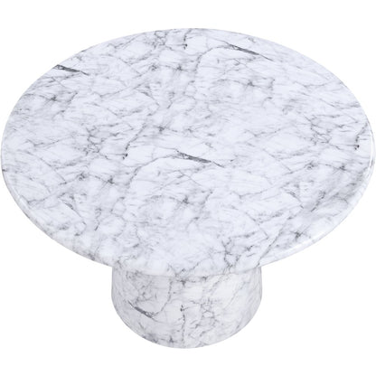 Cosenza White 48.5" Marble Finish Concrete Dining Table