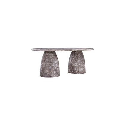 Cosenza Brown 78" Marble Finish Concrete Dining Table