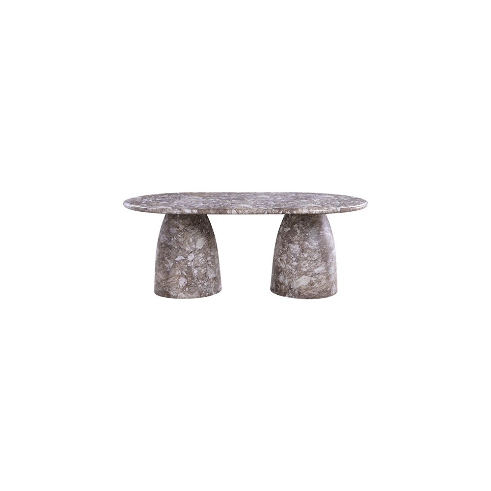 Cosenza Brown 78" Marble Finish Concrete Dining Table
