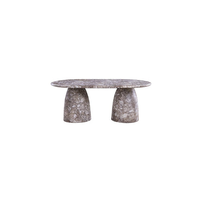 Cosenza Brown 78" Marble Finish Concrete Dining Table