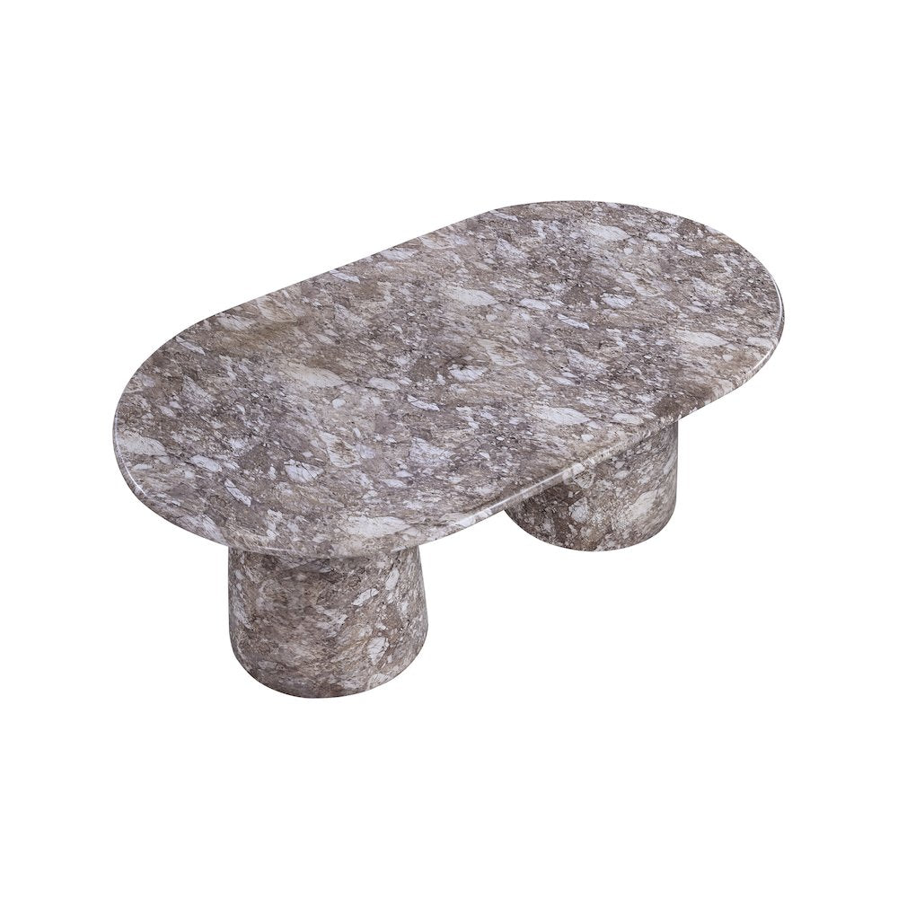 Cosenza Brown 78" Marble Finish Concrete Dining Table