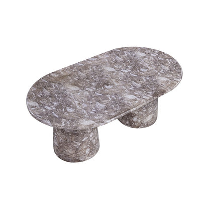 Cosenza Brown 78" Marble Finish Concrete Dining Table